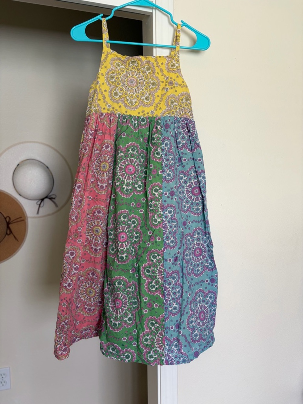 Mini Boden Yellow Top Multicolor Paisley Maxi Dress